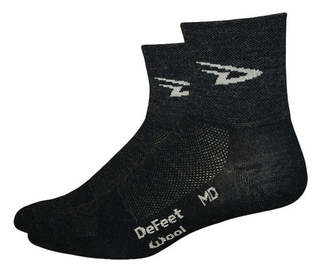 DeFeet Wooleator 3" D-Logo Socks 7-9 Black