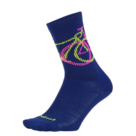 DeFeet Aireator 6" Crew Blinds Socks 12+ Navy 