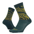 DeFeet Aireator 6" Topo Socks 7-9 Green/Gold