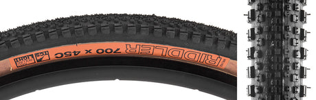 WTB Riddler Tire 700x45C Folding Tubeless Ready Dual DNA 60TPI Tanwall