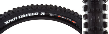 Maxxis High Roller II Tire 29''x2.50 Folding Tubeless Ready 3C Maxx Terra Double Down Wide Trail 120x2TPI Black