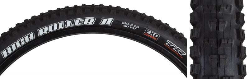Maxxis High Roller II Tire 26''x2.30 Folding Tubeless Ready Dual EXO 60TPI Black