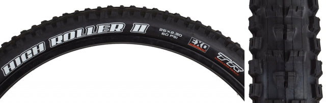 Maxxis High Roller II Tire 26''x2.30 Folding Tubeless Ready Dual EXO 60TPI Black