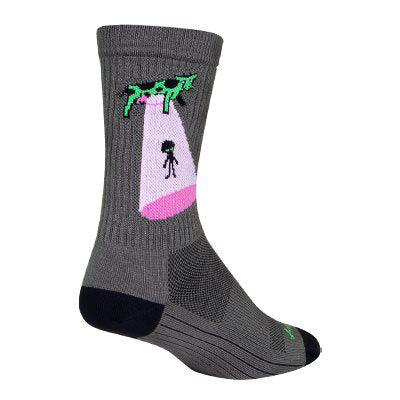 Sockguy Crew Cowspiracy 6" Socks 5-9 Grey