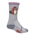 Sockguy Crew Dam Girl 6" Socks 5-9 Grey