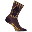 Sockguy Growl Wool 6" Socks 9-13 Brown-Black