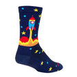 Sockguy Rocket Socket Crew 6" Socks 9-13 Blue
