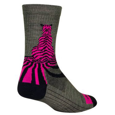 Sockguy Savage Wool Crew 6" Socks 5-9 Grey