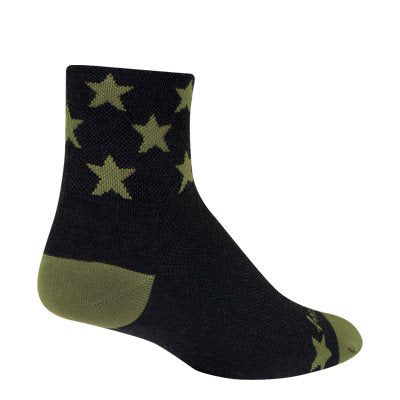 Sockguy Scout Wool Crew 3" Socks 5-9 Black