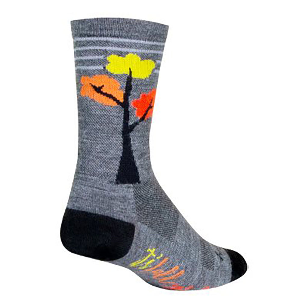 Sockguy Fall Y'all Wool Socks 5-9 Gray
