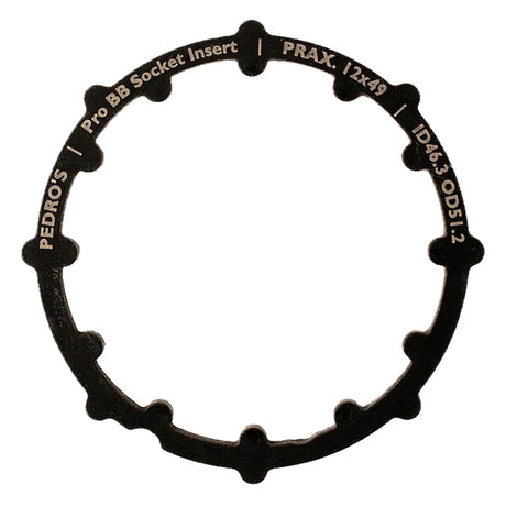Pedros Pro BB Socket System Insert BB Adapter Tool Black 12-Notch 49mm 6460766 Praxis