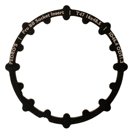 Pedros Pro BB Socket System Insert BB Adapter Tool Black 16-Notch 48.5mm 6460768 T47