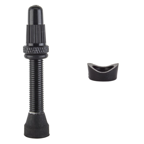 Origin8 Tubeless Alloy Presta Valve Tubeless Valve 35mm Single AL6061 Black <22mm