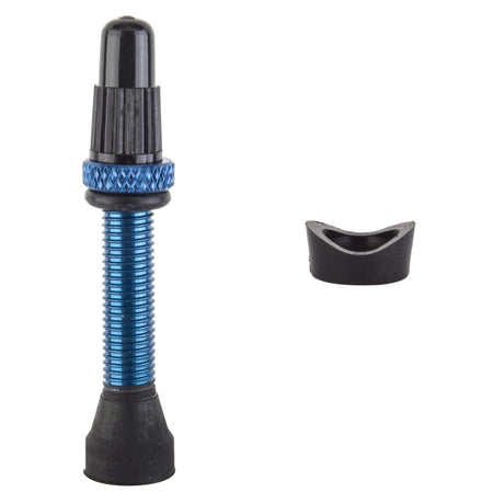 Origin8 Tubeless Alloy Presta Valve Tubeless Valve 35mm Single AL6061 Blue <22mm