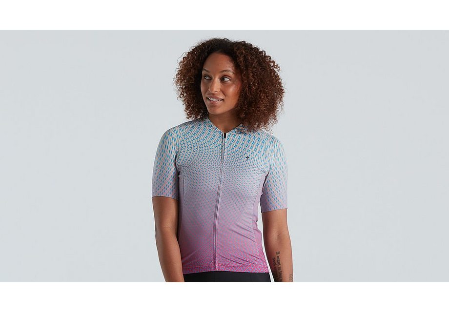Specialized Sl Bicycledelics Jersey Ss Wmn Ice Papaya/Pro Blue Xs