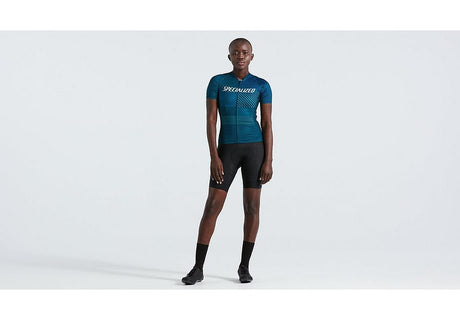 Specialized Sl+ Logo Stripe Jersey Ss Wmn Navy Blue Xs