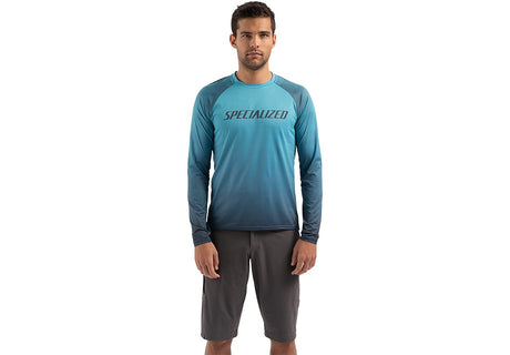 Specialized Enduro Air Jersey Ls Men Aqua / Cast Blue Refraction S