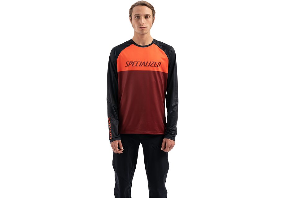Specialized Demo Pro Jersey Ls Rocket Red / Crimson Block S