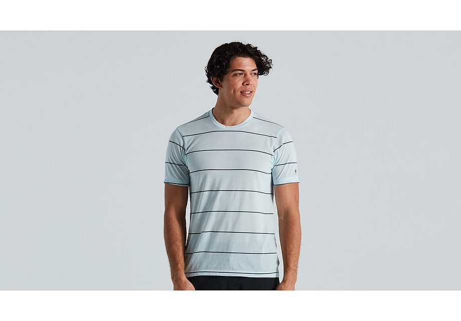 Specialized Trail Stripe Tech Tee Ss Men Ice Blue Xs
