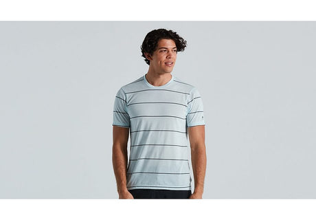 Specialized Trail Stripe Tech Tee Ss Men Ice Blue Xs