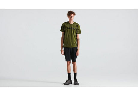Specialized Wordmark Tee Ss Men Olive Green Xs