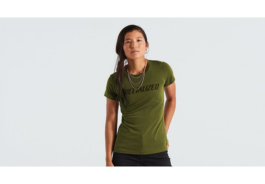 Specialized Wordmark Tee Ss Wmn Olive Green Xl