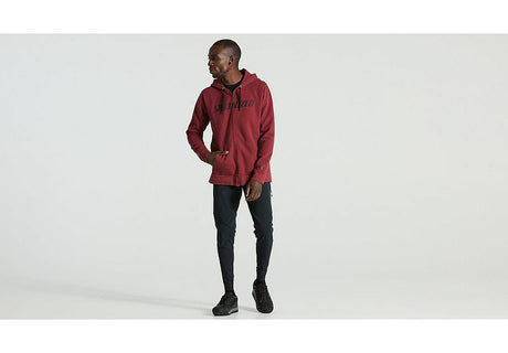 Specialized Legacy Wordmark Zip-Up Hoodie Men Maroon Xs