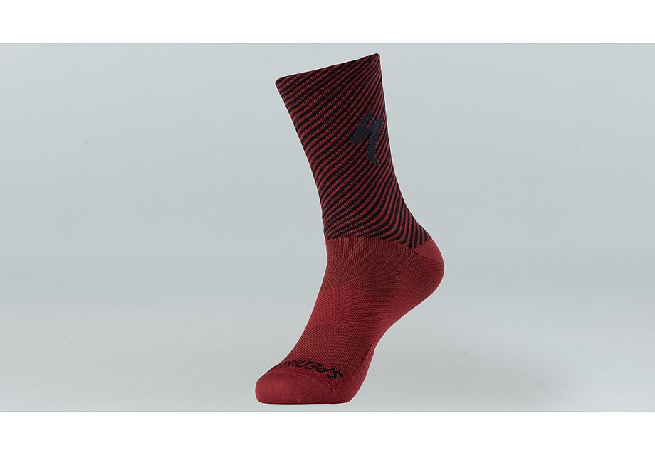 Specialized Soft Air Tall Sock Crimson/Black Stripe S