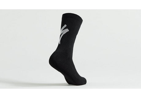 Specialized Techno Mtb Tall Logo Sock Black/White S