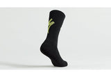 Specialized Techno Mtb Tall Logo Sock Black/Hyper Green S