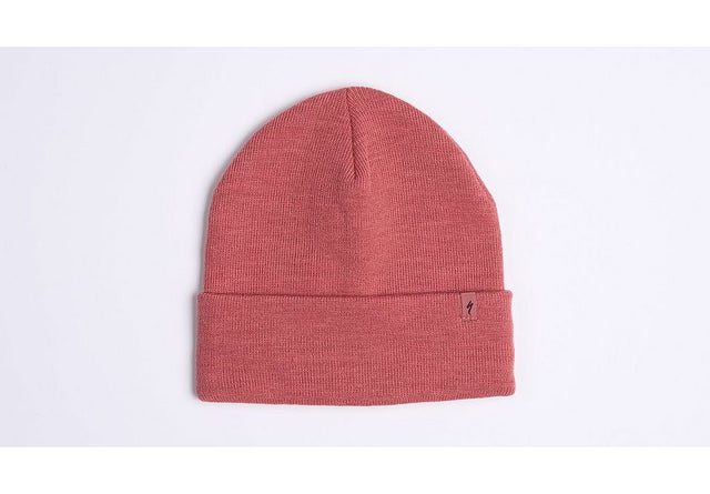 Specialized S-Logo Rib Knit Beanie Hat Dusty Rose Osfa