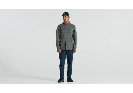 Specialized S/F Rider's Flannel Shirt Ls Men Grey Flag Window Xs