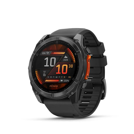 Garmin fenix 8 AMOLED 51mm Watch Watch Color: Slate Grey Wristband: Black - Silicone