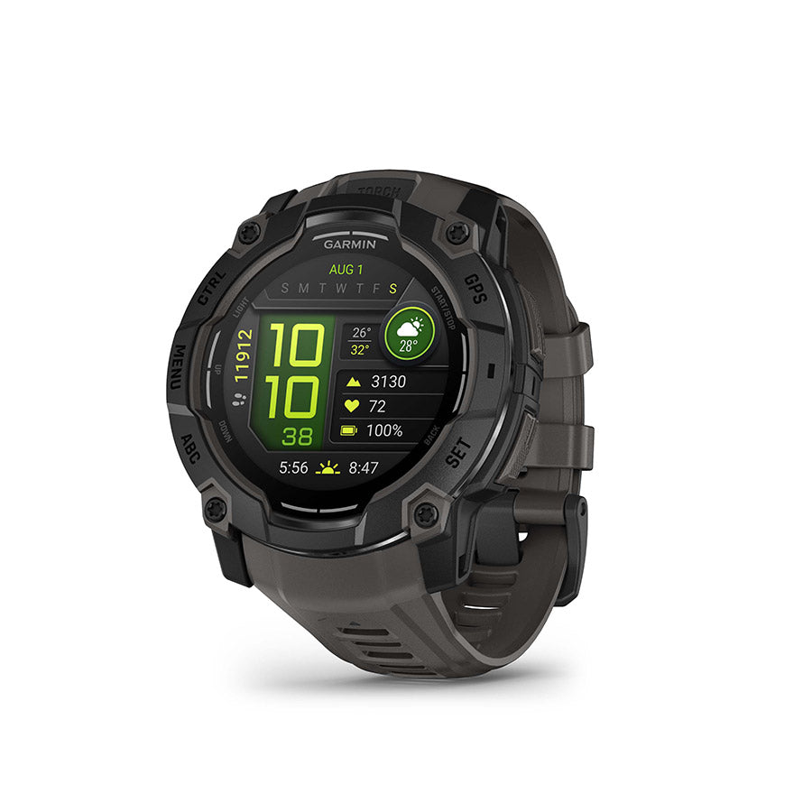 Garmin Instinct 3 50mm AMOLED Watch Watch Color: Black Wristband: Charcoal - Silicone