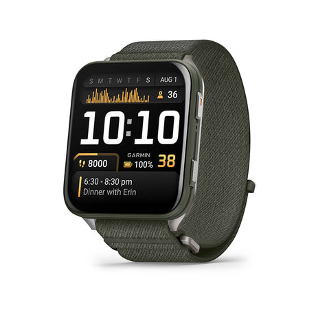 Garmin Venu X1 Watch Watch Color: Moss Wristband: Moss - Nylon