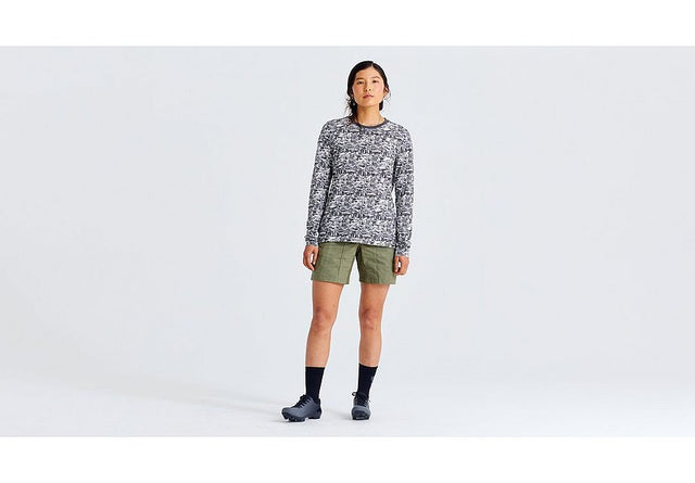 Specialized S/F Cotton Calis-Workse Tee Ls Wmn Basalt/Eggshell S