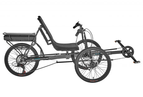 Sun seeker E-Eco Tad Electric Assist Tadpole Unisex 30-52` X-Seam Gloss Black 20` Black 70.5 - 78.75` 7 Speed Disc Brake