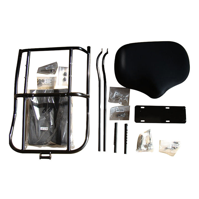 Sun seeker Complete 2-Piece Recumbent Seat Assembly  Steel Black