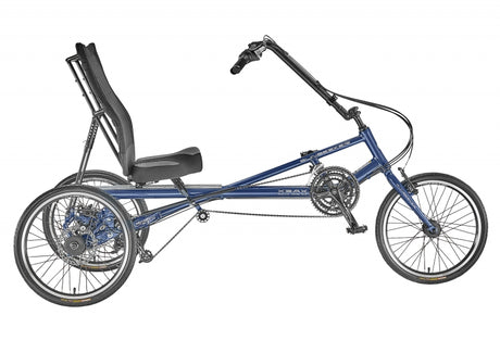 Sun seeker X3 AX Trike Unisex 31-45` X-Seam Fusion Blue 20` Silver/Black 75` (191cm) 24 Speed Disc/Rim Brake