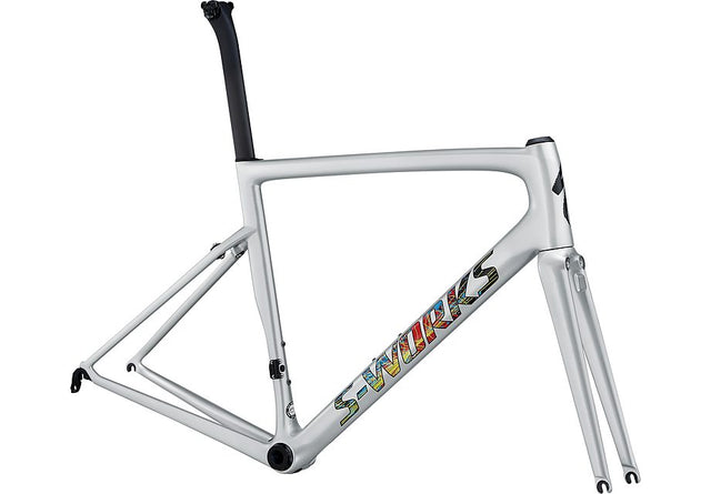 Specialized S-Works Tarmac Men Sl6 Frmset Gloss Light Silver/Explosion/Clean 49