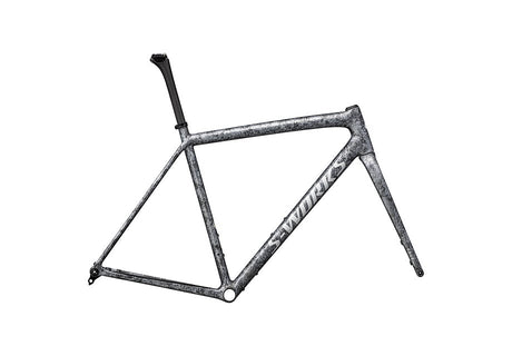 Specialized Crux S-Works Frmset Satin Carbon / Multi-Color Blurred Impasto / Gloss White Metallic Silver 61
