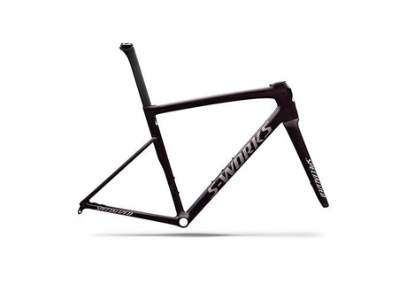 Specialized Tarmac Sl8 S-Works Frmset Gloss Carbon / Bordeaux Metallic + Nebula Directional Brush / Pearl Over White 49
