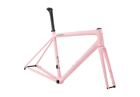 Specialized Aethos S-Works Frmset Satin 100% Red Ghost Pearl Organic Color Run Over Desert Rose / Taupe 54