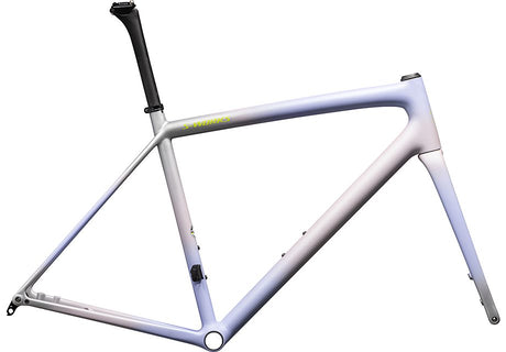 Specialized Aethos S-Works Frmset Satin Clay - Powder Indigo - Silver Dust - Radial Fade + Lapis Edge Fade / Hyper + 100% Lapis 54