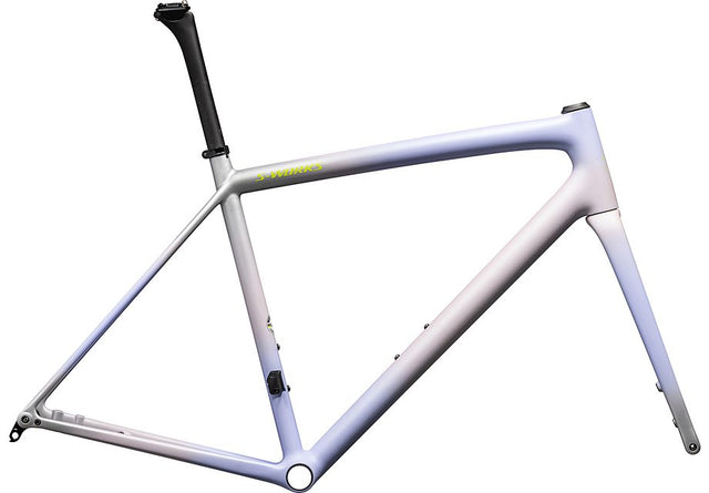 Specialized Aethos S-Works Frmset Satin Clay - Powder Indigo - Silver Dust - Radial Fade + Lapis Edge Fade / Hyper + 100% Lapis 54