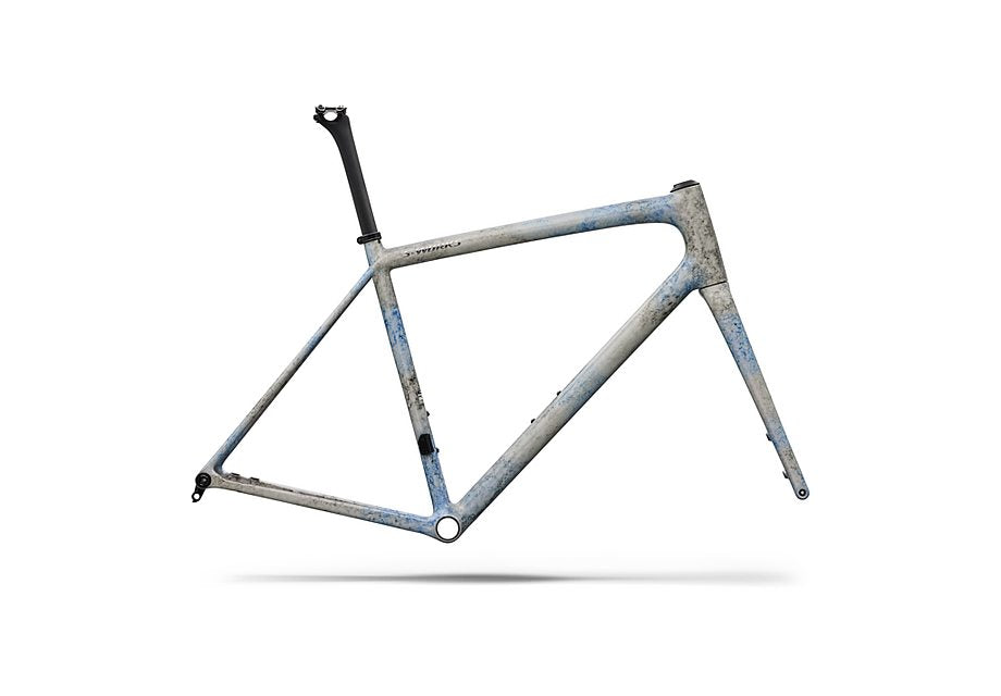 Specialized Aethos S-Works Frmset Gloss Blue + Black Ink Wash / Chrome 56