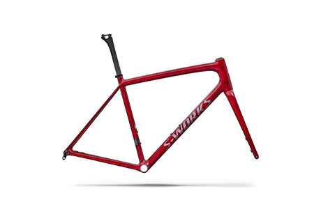 Specialized Aethos S-Works Frmset Sandstone Metallic Base / Red Tint 49