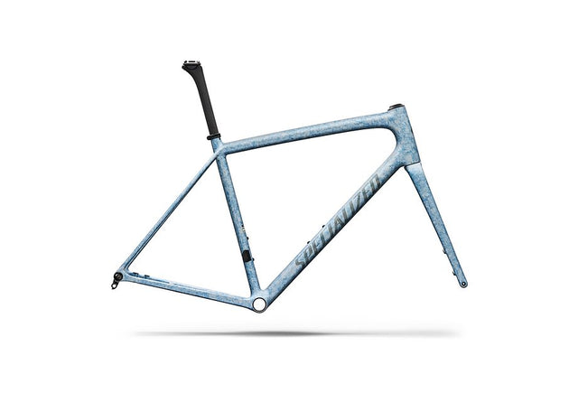 Specialized Aethos Frmset Satin Silver Dust / Glacial Metallic Blurred Impasto / Charcoal Tint 54