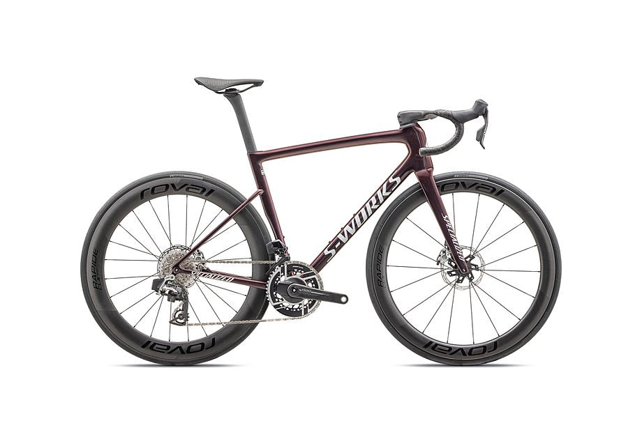 2026 Specialized Tarmac Sl8 S-Works Etap Bike Gloss Solidity / Red To Black Pearl / Metallic White Silver 44