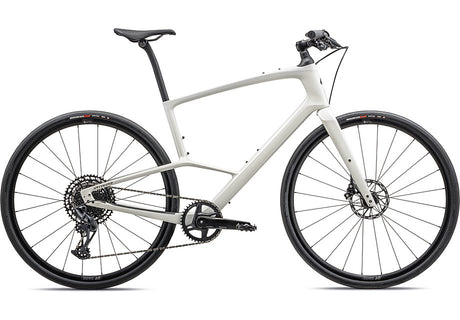 2023 Specialized Sirrus 6.0 Bike Gloss Dune White / 100% Pearl Fade / Metallic Obsidian /Satin Obsidian Reflective M